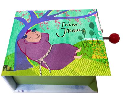 Libro manivela musical Frére Jacques: con colores caja de música