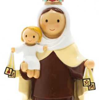 Nuestra Señora del Carmen nossa senhora sra. do carmo anjo santo religião religion cute fofo comunhão batizado baptizado figura religiosa anjinho guarda menina menino baptismo