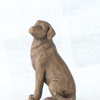 27683 -  Amo a mi Perro (versión oscura) – Willow Tree figura estátua família anjo peça decoraçao casa significado amizade amor felicidade willow tree desejo aniversário presente