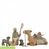 Pastor, Camello y Animales de Establo - Willow Tree  presépio pastor camelo ovelhas figura estátua família anjo peça decoraçao casa significado amizade amor felicidade willow tree desejo aniversário presente 26105 nativity belén belénes presépio