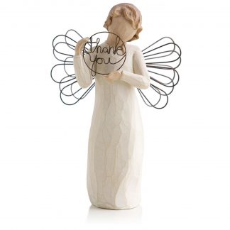 Ángel de Gracias (Thank You) - Willow Tree 26166  susan lordi figura estátua família anjo peça decoraçao casa significado amizade amor felicidade willow tree desejo aniversário presente