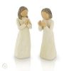 26023 hermanas Figura Hermanas de Corazón (tomarse de la mano) - Willow Tree