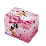 Caja de música Bolso Asa de Perlas Bailarina Rosa caja bailarina joyero