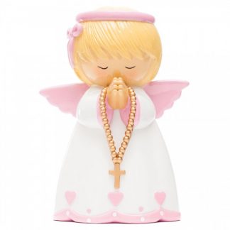 Hucha Angelito de la Guardia Rosa 20cm 18027 little drops of water