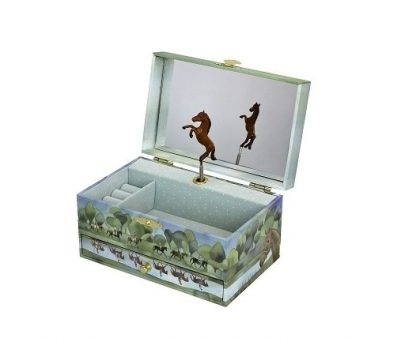 Caja de música Caballos de Normandía: con cajón caja de bailarina normandy joyero