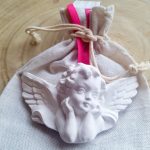 anjo asas gesso perfumado baptizado comunhão baptismo agostinha artesana agostinha yeso perfumado