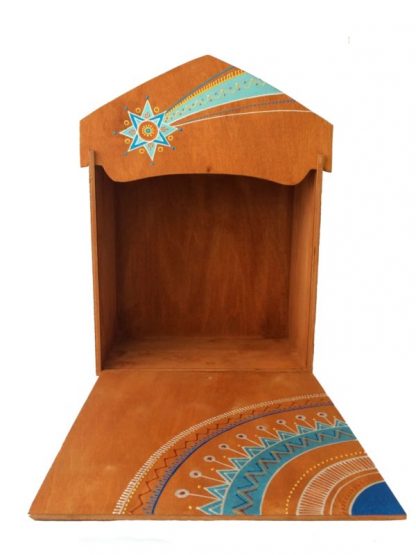 Caja de madera Estable 32cmX32cm: artesanía Ucrania