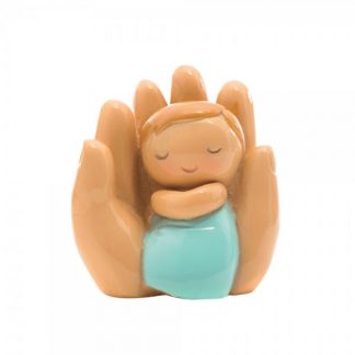 Ángel protector: Bebé en la mano en Azul 160039YX LITTLE DROPS OF WATER ANJO MÃO