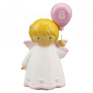 Anjo da Guarda c/ balão Aniversário rosa Referência 18348