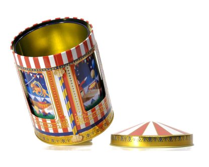 circus circo lata musical carrussel carussel silver crane lata