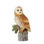 Barn Owl Figurine 6010444 "Woodland Wisdom" jim shore heartwood creek colecção mochos corujas 6010444 – Búho en un Tronco de Madera – Marca: Heartwood Creek de Jim Shore