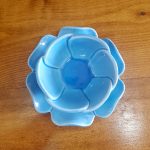 Tazón Plato de cerámica Flor: Azul Turquesa