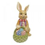 Conejo Sonriente con Canasta de Huevos Bunny With Easter Basket Mini Figurine 6010275 coelho da páscoa jim shore heartwood creek páscoa easter