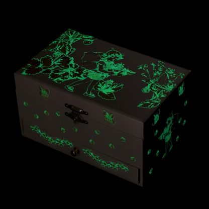 Caja de música verde Fada Fresas: con cajón joyero caja bailarina