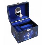Caja de música Bolso bailarina azul: perlas caja bailarina joyero
