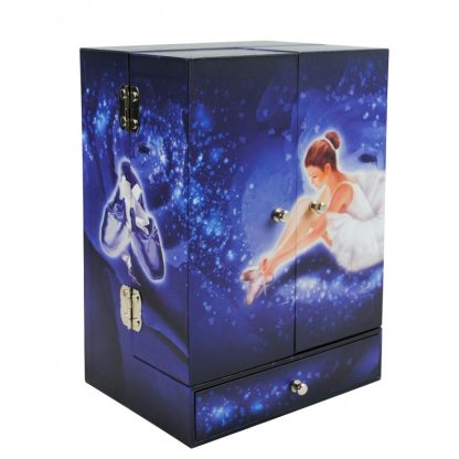 Caja de musica Armario XL Bailarina azul joyero caja bailarina