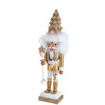 ha0545 nutcracker quebra nozes natal christmas natal 2022´kurt adler Cascanueces /Nutcracker de madera Hollywood Nutcrackers - Oro brillantes: 45cm