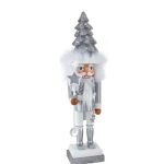 ha0545 nutcracker quebra nozes natal christmas natal 2022´kurt adler Cascanueces /Nutcracker de madera Hollywood Nutcrackers - Plata brillantes: 45cm