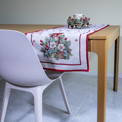 runner mesa natal floresta inverno jacquard vela de natal coroa mesa posta natal camino de mesa runner navidad pascua pasqua jacquard textil mesa