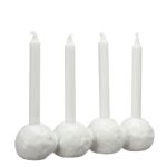 Candelabro Blancanieves Copos de Nieve: 4 agujeros candelabro mesa navidad nieve