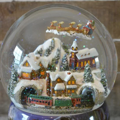 bola de nieve globo de nieve bola de cristal caja de música cajita de música snowglobe boite a musique music box navidad christmas belén belénes papá noel