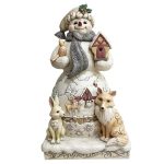 6011613 – Estatuilla 50cm Muñeco de nieve: White Woodland  Snowman Statue 6011613 The White Woodland Collection boneco de neve jim shore estátua 50cm