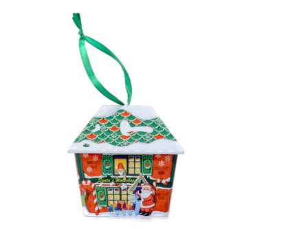 Lata Colgante: Papé Noel y Renos silver crane company navidad