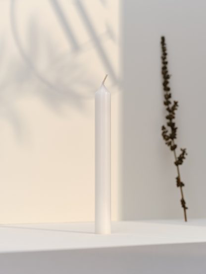 Bougies la Française: Vela Candelero 20cm Blanco Intemporal – 1 pieza