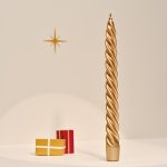 Bougies la Française: Coffret 6 velas Twist Oro mesa de navidad