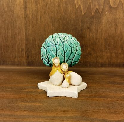 Belén Rita Macedo: mini Árbol de la Vida Amarilla    rita macedo cerâmica sagrada família artesanía portuguesa belén belénes navidad