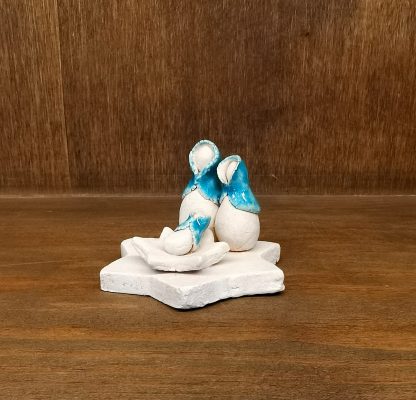 Belén Rita Macedo: mini Estrella Base Azul  rita macedo cerâmica sagrada família artesanía portuguesa belén belénes navidad