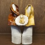 Belén Rita Macedo: Alto con Pesebre Amarillo    rita macedo cerâmica sagrada família artesanía portuguesa belén belénes navidad