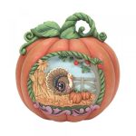 Harvest PumpkinCenterpiece Figurine 6010678 6010678 – Pieza Calabaza de Halloween: Centro de mesa "Be Thankful" – Marca: Heartwood Creek por Jim Shore