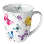 Mug 0.4 L Butterfly Collection WhiteArticle number18416265 caneca borboletas taza grande mariposas