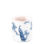 Candle Small Lavender With Love Cream Article number 19214225 vela comunhão pascua domingo de ramos padrinho madrinha candelero royal blue pavo real pavão