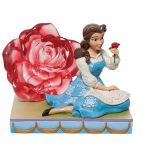 Belle with Clear Resin Rose6011924 disney tradition jim shore a bela e o monstro