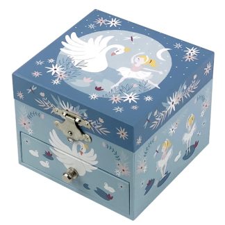 Caja de Música Bailarina Azul con Cisnes Musical Cube Box Sophie the Giraffe© Camel Reference: S20164 troussselier caixa de música bailarina caja de música bailarina s20974 swan lake