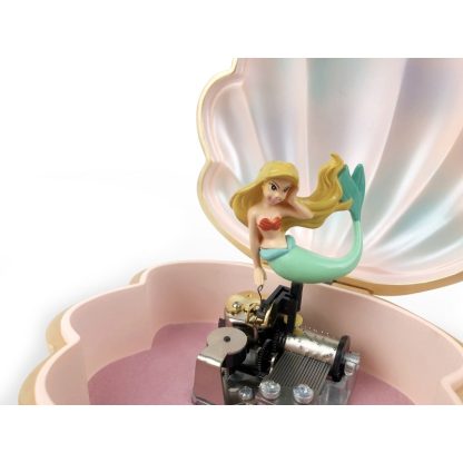 Caja de música Concha: Rosa con SirenavMusical Box Collector Mermaid in ShellReference: S61043 caja de música caixa de música gato gatito caja de música caixa de bailarina sirena pisis peixes sereia concha