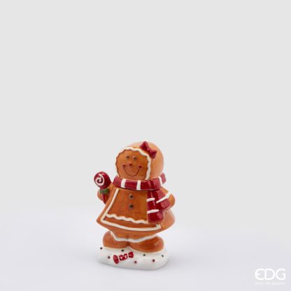 Tarro de caramelos Niña Gingerbread pequeño: 14X9X6cm MARZIPAN BABYWEARING BOX COD. 020302,370 maripán gingerbread natal navidad pote louça mesa mesa natal divertida 020303,37