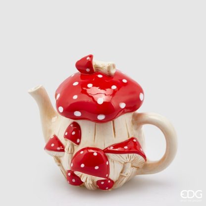 Tetera Hongos Mágicos: 15X20X13cm MUSHROOM TEAPOT H16,5 D C3COD. 020439,430