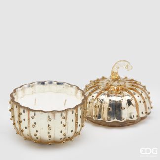 PUMPKIN CANDLE H15 D12 C0COD. 613402,090VARIATION OUD edg enzo de gasperi vela vidro vidrio halloween pumpkin abóbora 