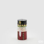 Vela decorativa Soldado Borgoña: 16X8cm CANDLE SOLDIER H15,5 D8 C2 COD. 613840,480 VARIATION RED edg enzo de gasperi vela navidad vela natal nutcracker