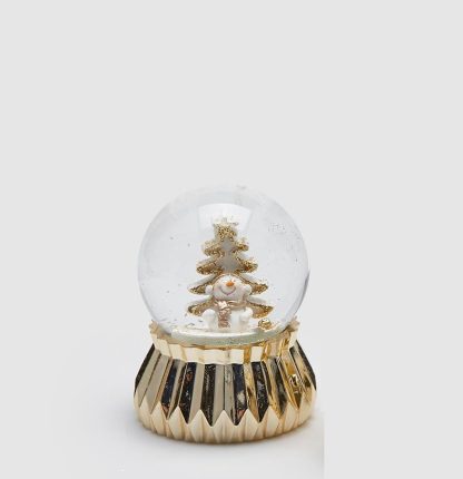 Globo de nieve Muñeco de Nieve Gold 9cm: delante del árbol 682564,01 globo de neve bola de nieve navidad natal boneco de neve muñeco de nieve edg enzo de gasperi