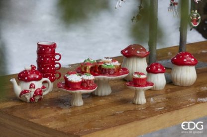 Tetera Hongos Mágicos: 15X20X13cm hongos COFFEE MUSHROOM CUP STACKABLE SR4PCS H8 C3COD. 020350,430  edg enzo de gasperi tarro navidad pote natal mesa pai natal papá noel taza tarro pote jarra pote de docesgingerbread marzipán fungo cogumelo