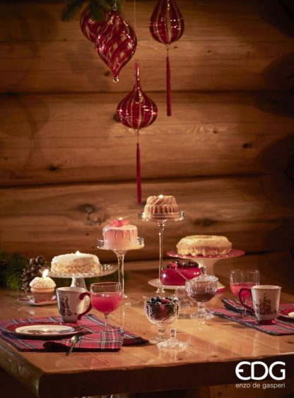 Vela decorativa Tarta de Azúcar de Navidad: 12X7,5cm SUGAR CAKE CANDLE H7.5 D12 C1 COD. 613609,760 VARIATION CAMEL edg enzo de gasperi bolo vela pastel navidad natal decoração mesa pastelaria