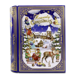 Large Book Heavenlye Christmas 002.190 silver crane conto de fadas lata navidad lata natal chocolates papá noel pai natal latita 002.153