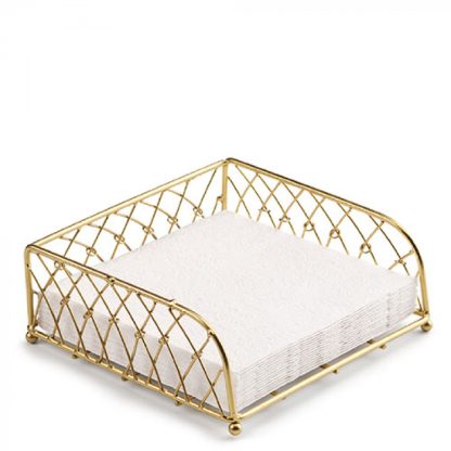 Napkin Holder Knotted wire big goldArticle number 19402421 Servilletero dorado Nudos