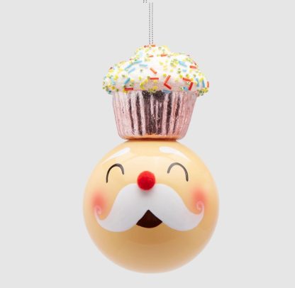 MR.CUPCAKE GLASS BALL (2ASS)H17 C3COD. 687042,950 edg enzo de gasperi bola de nieve globo de neve marzipán gingerbread natal navidad papá noel pai natal carrossel carrillon carrusel boneco de neve muñeco de nieve anjo da guarda castiçal vela candelabro portavelas