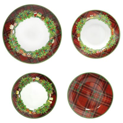 mesa natal navidad vajillas conjunto louça jantar brandani louça de natal mesa posta regalomania 84586
