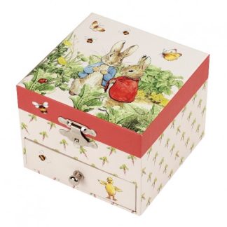 Caja de música cubo Peter Rabbit con zanahorias Boite à Musique Cube Peter Rabbit© - CarotteRéférence S20861 caixa de música pedrito coelho petter rabit caja de música joyero